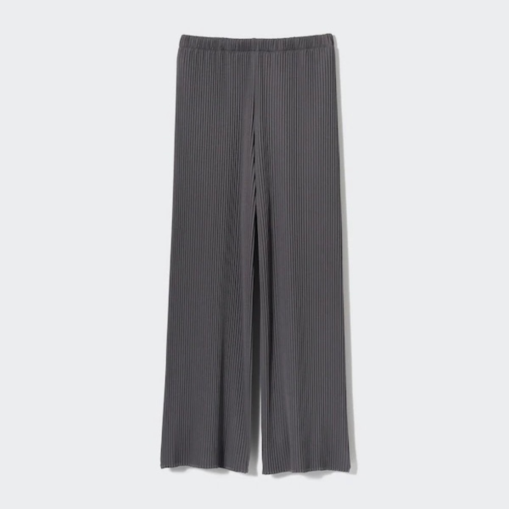 Uniqlo Gray Pleated straight Wide-Leg Pants size small women